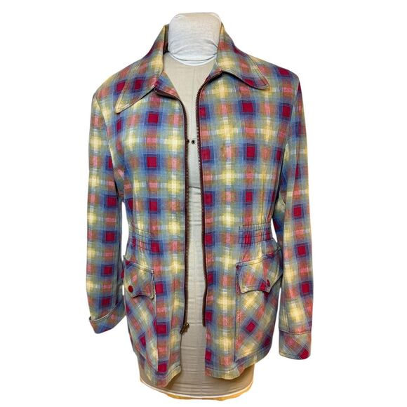 Silton California Vintage Jacket Full Zip Front Pockets Snap Cuffs Sz. M - Picture 4 of 14